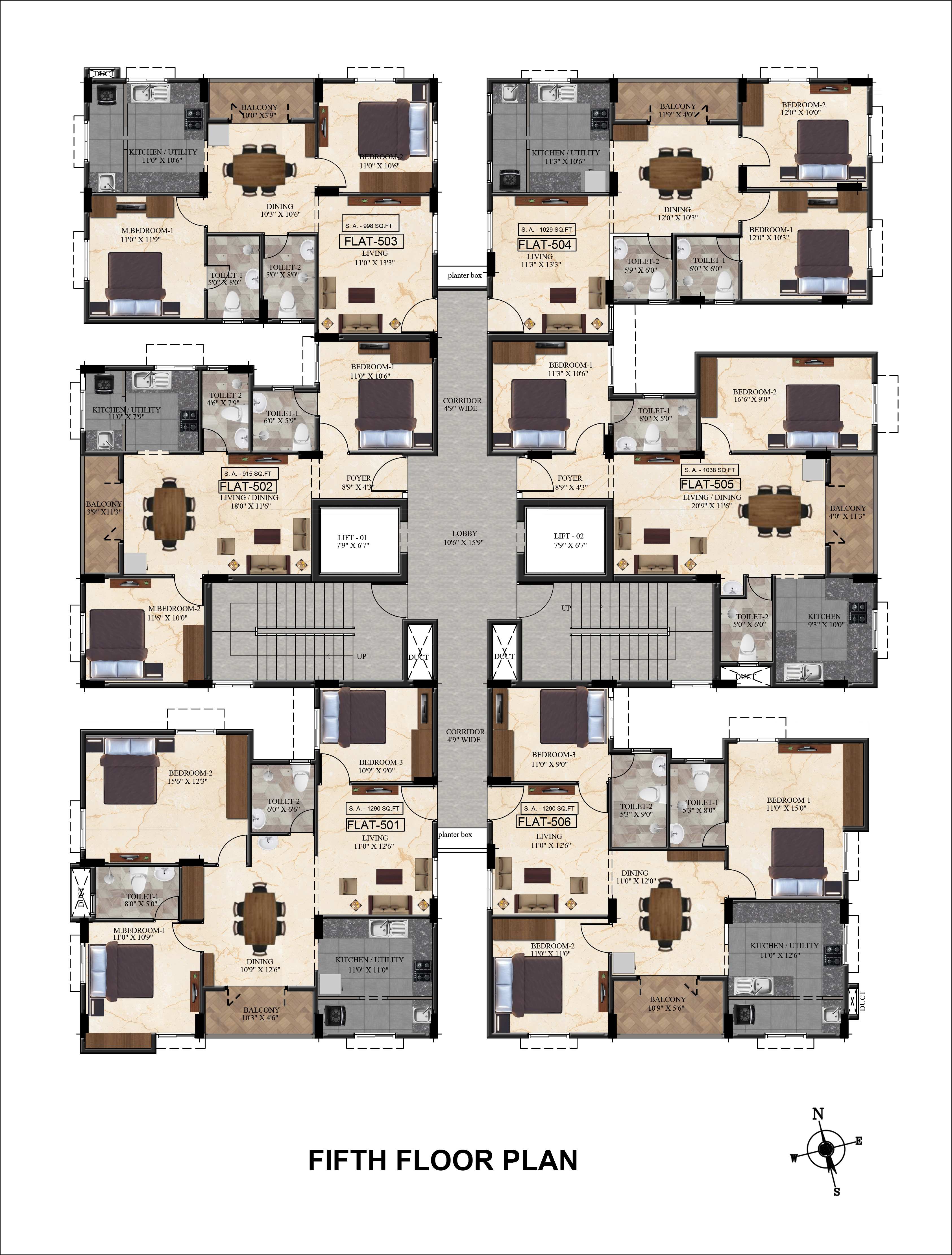 5th Floor Plan