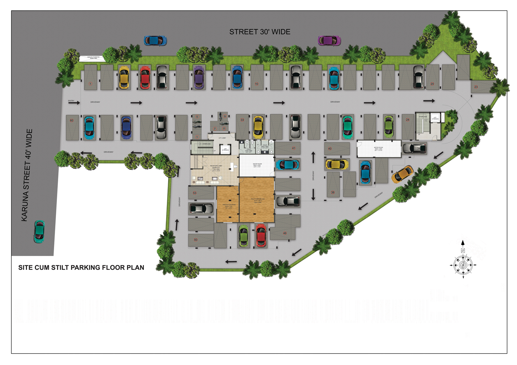 sitecum stilt parking floor plan