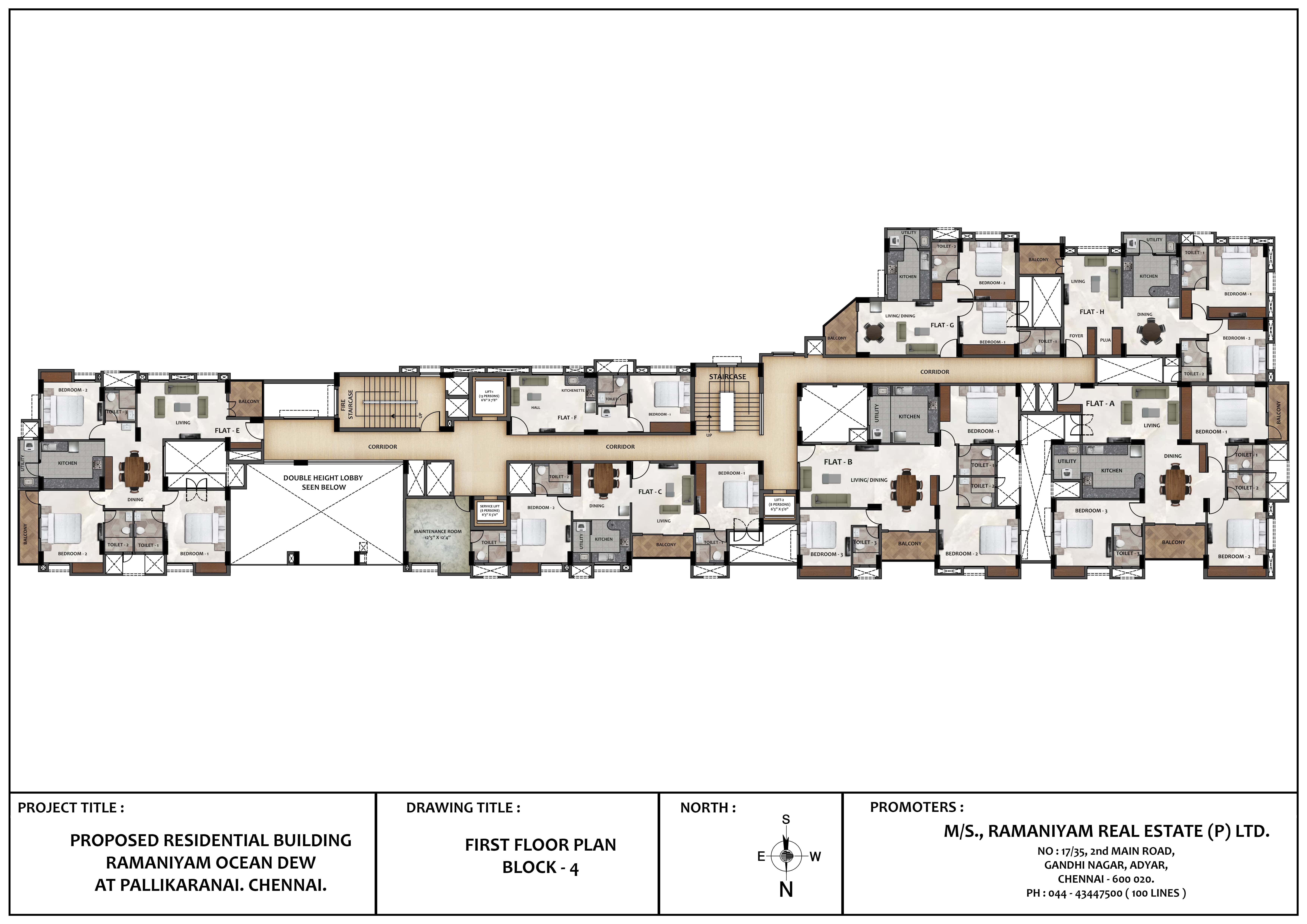 First floor plan block-4