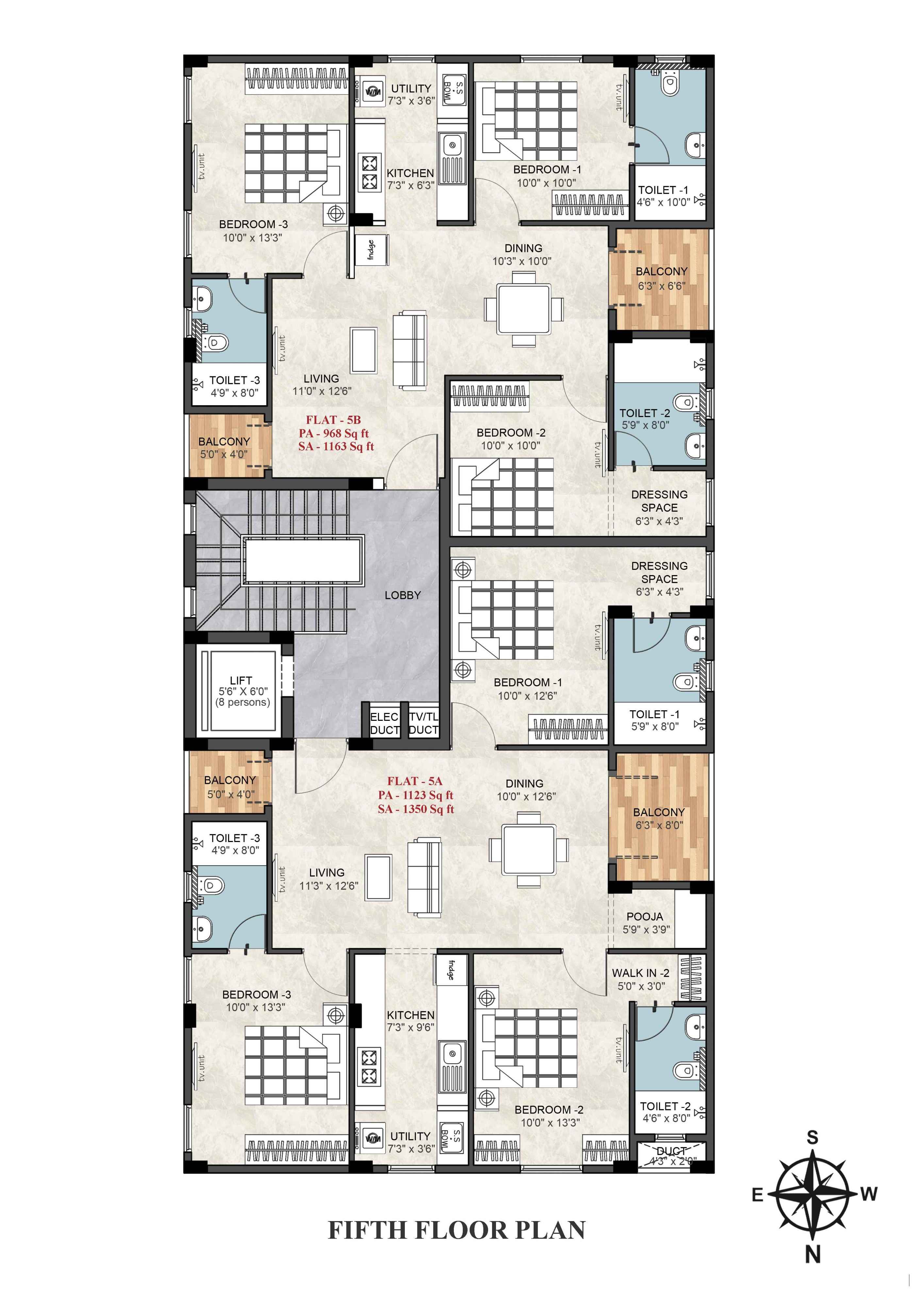 Fifth Floor Plan