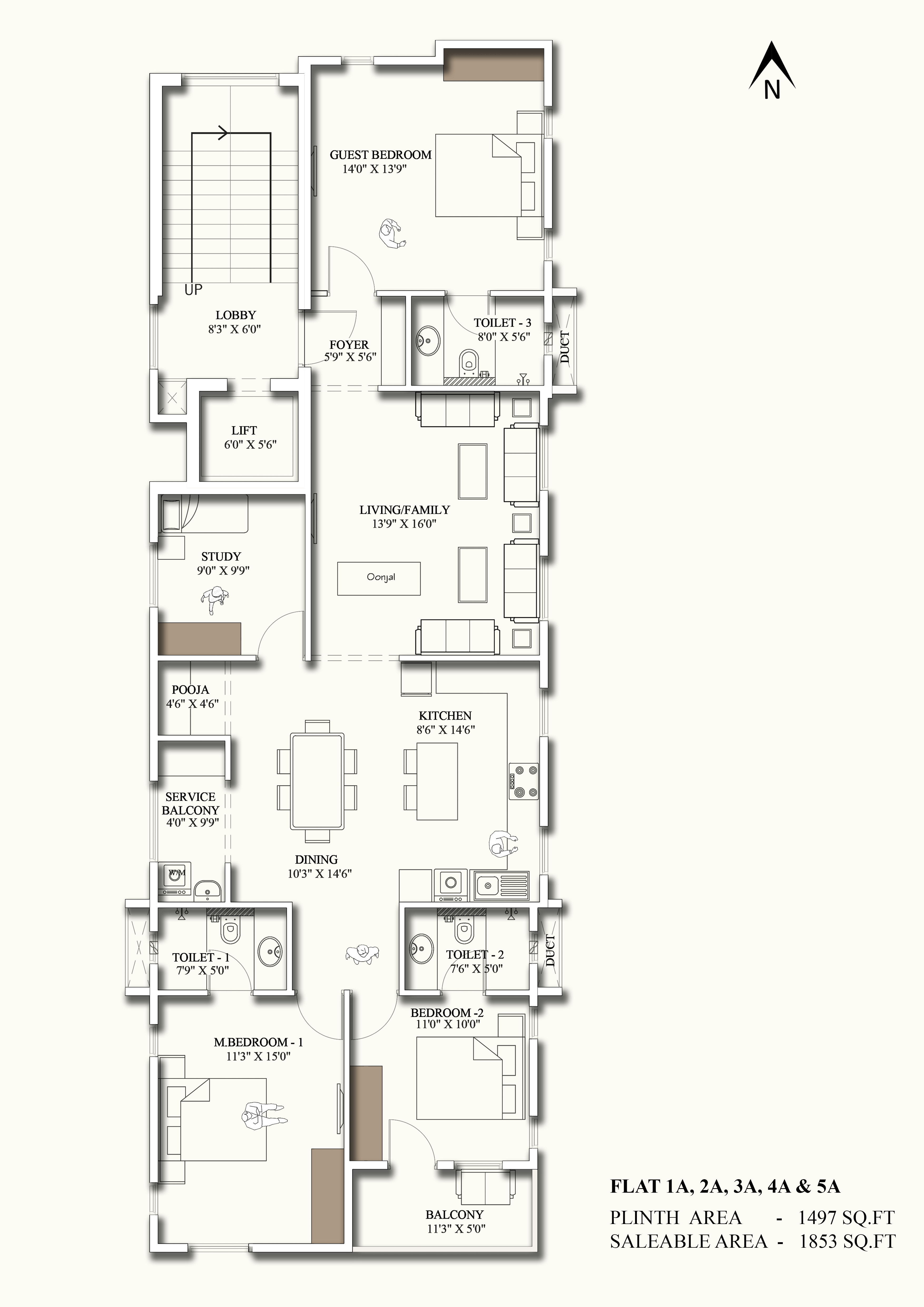 flat 1A, 2A, 3A, 4A & 5A