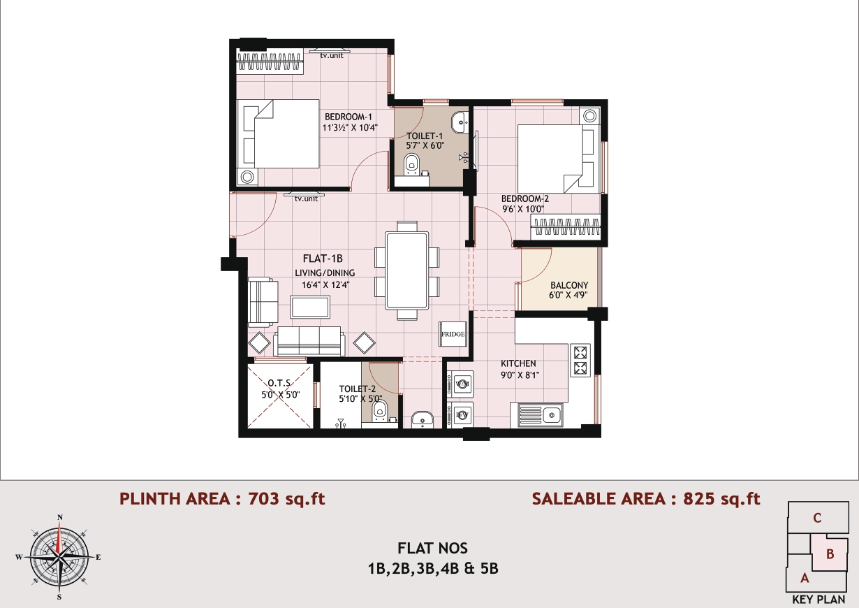 flat 1B, 2B, 3B,4B & 5B