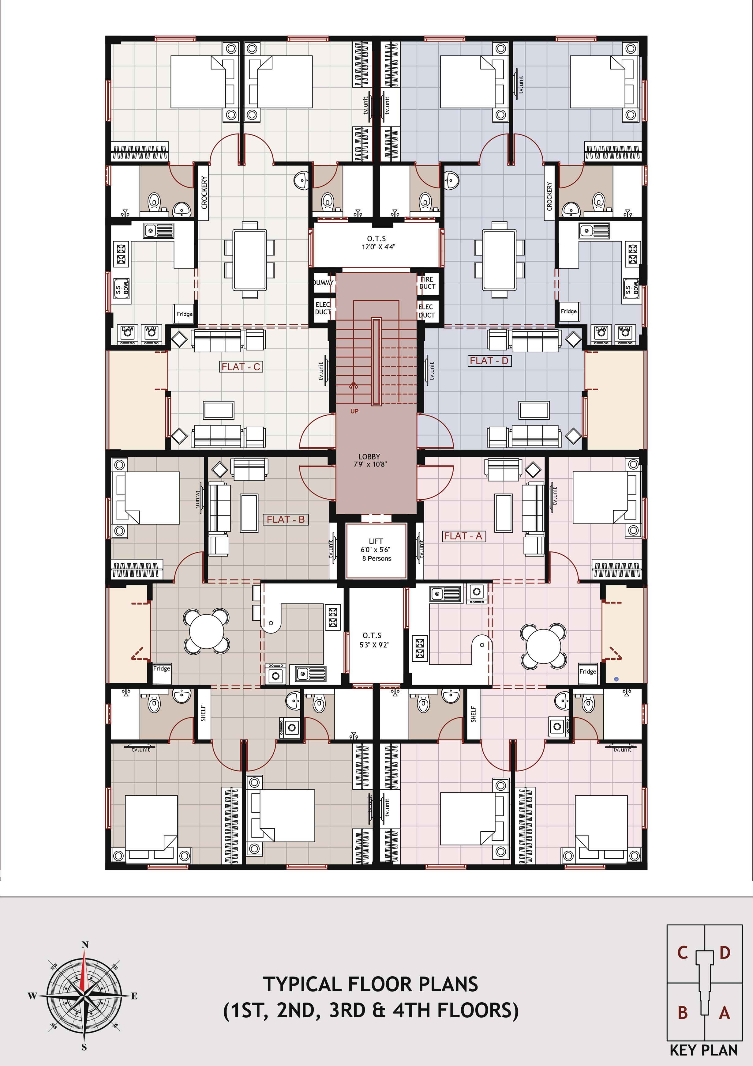 Typical Floor Plan(1st-4th floors)