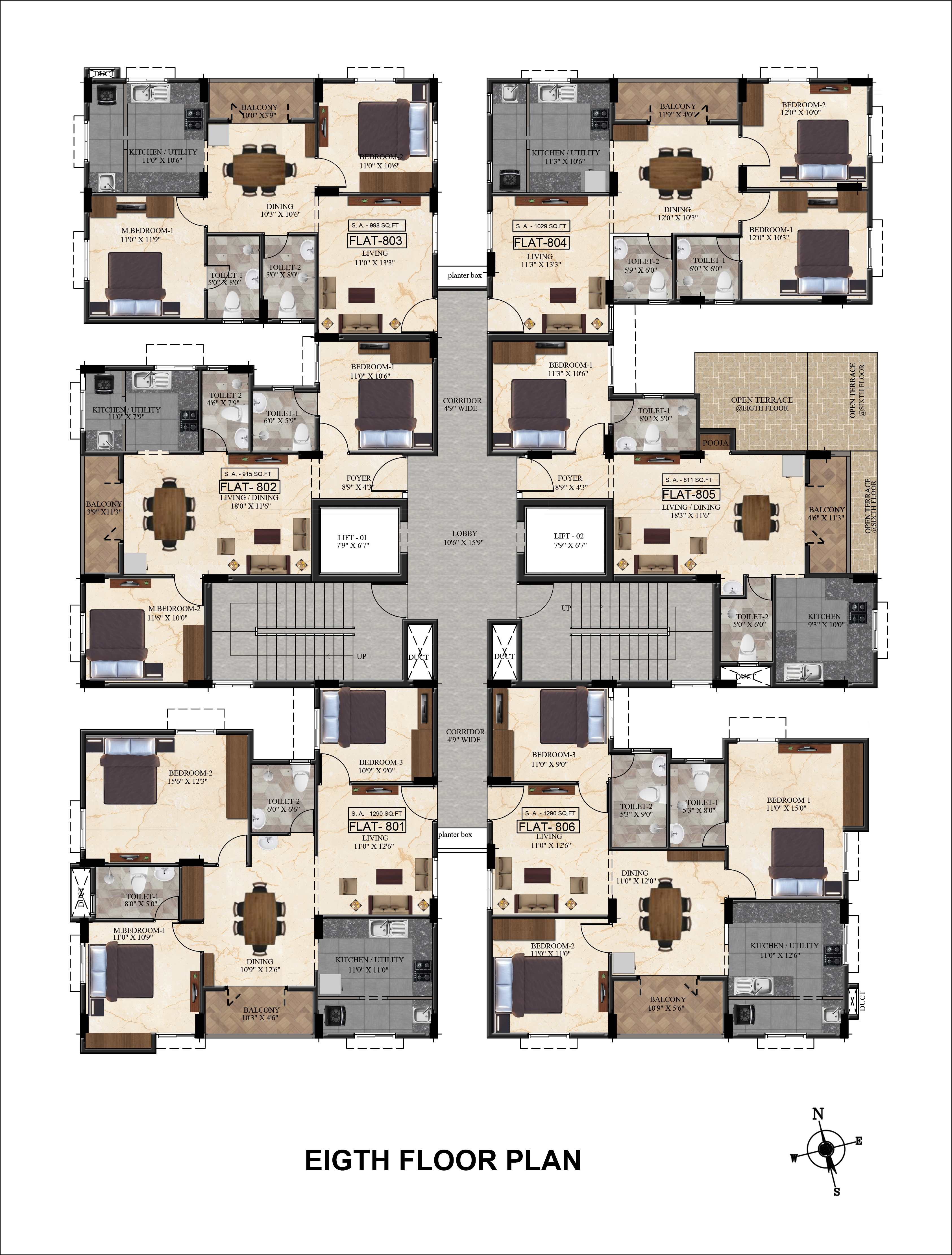 8th Floor Plan