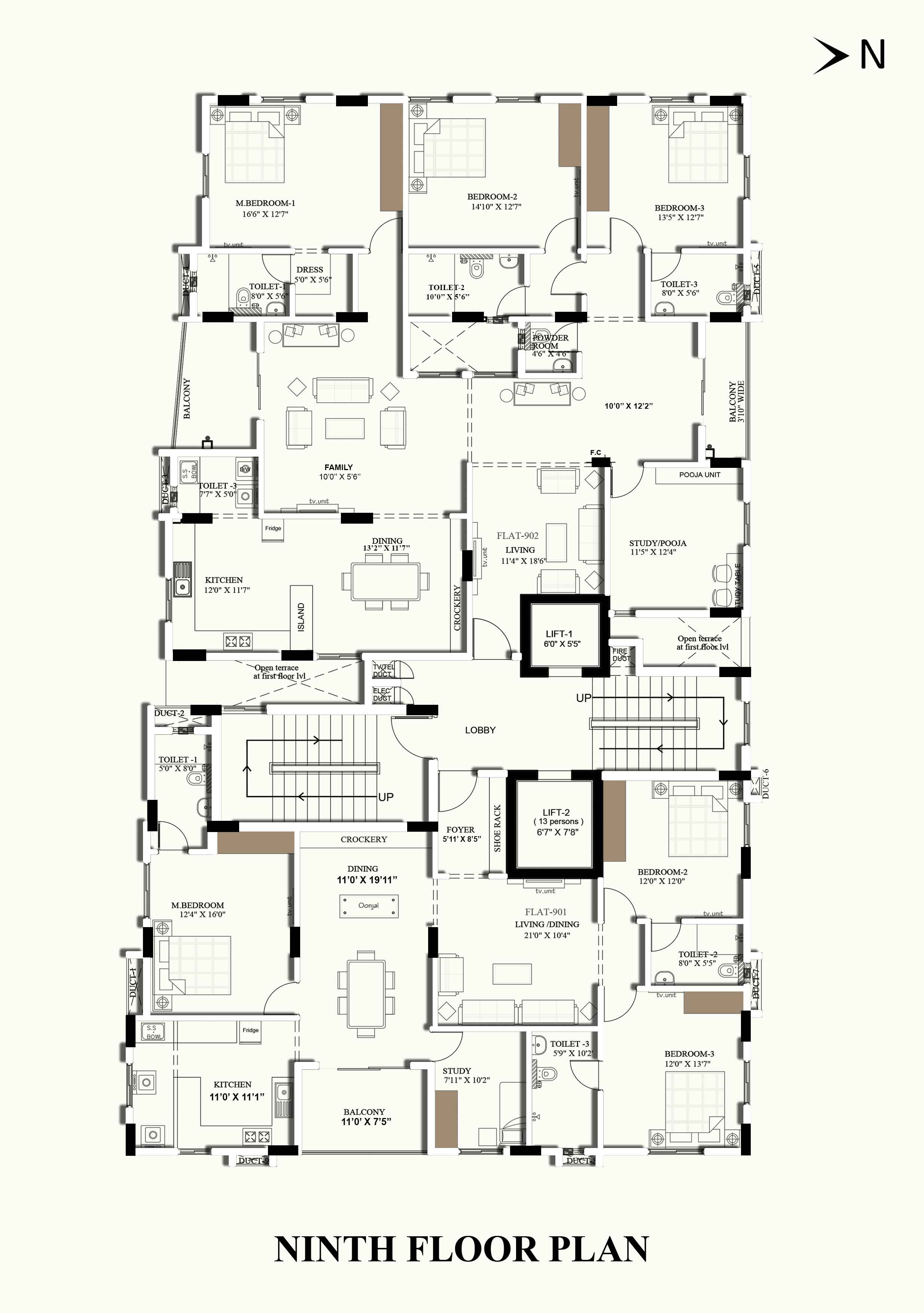 Ninth Floor Plan